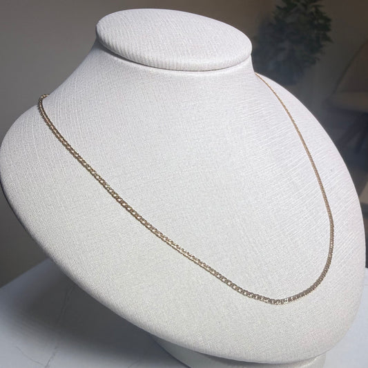 Corrente Grumet Dupla 45cm em ouro 18k