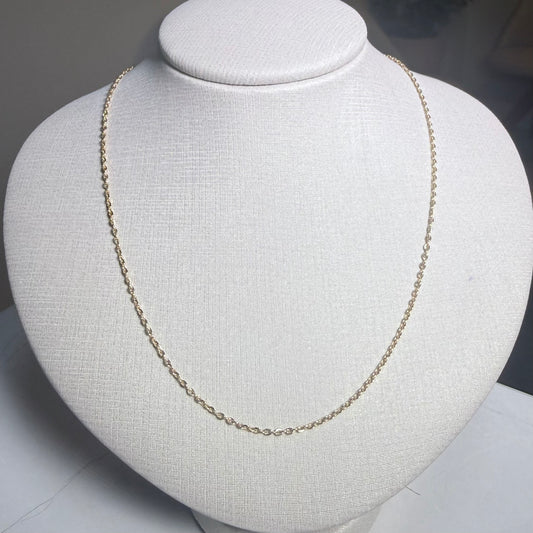 Corrente Elo Bailarina 70cm em ouro 18k
