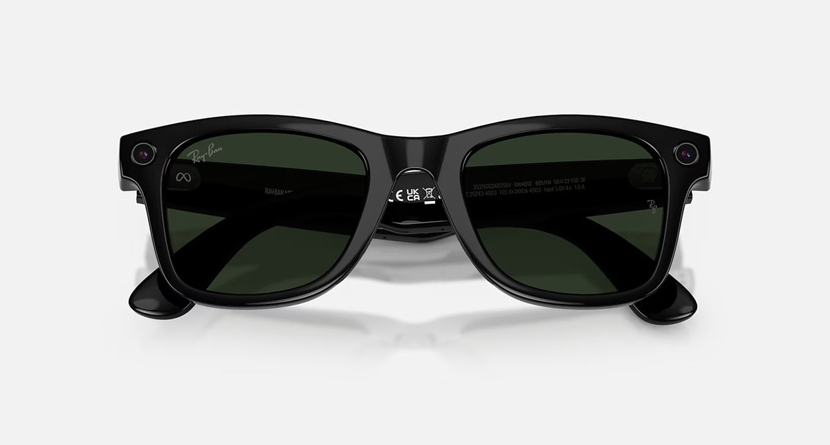 Ray-Ban META WAYFARER Transition Shiny Black - Geração 2 - RW4012 50