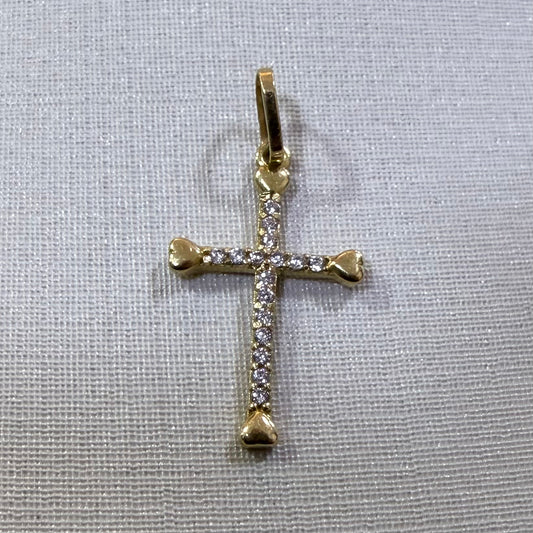 Pingente Crucifixo Cravejado em ouro 18k