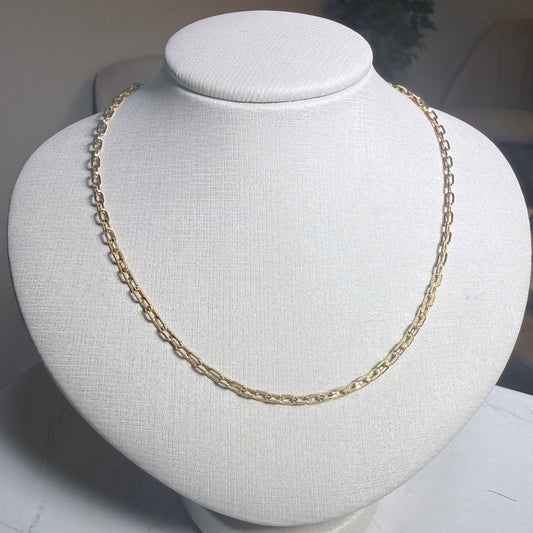 Corrente Cadeado Quadrado 60cm em ouro 18k