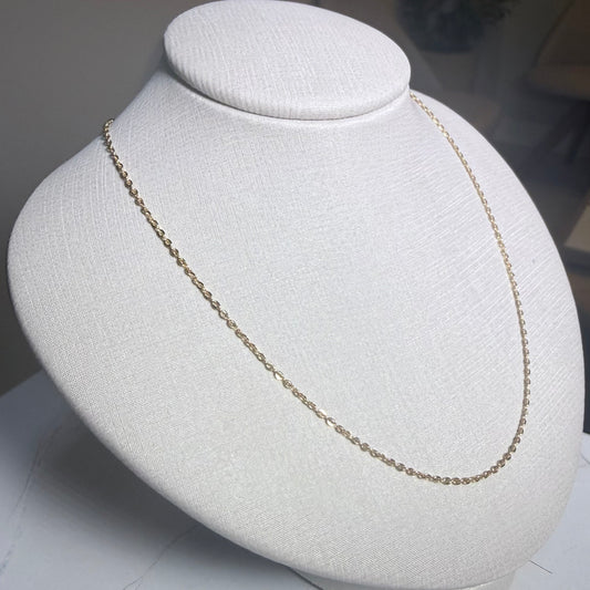 Corrente Elo Bailarina 70cm em ouro 18k