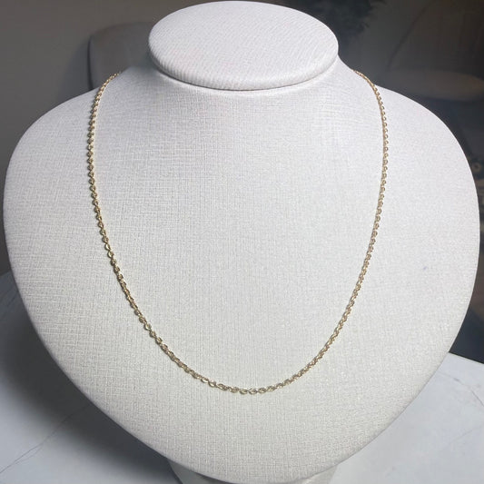 Corrente Elo Bailarina 70cm em ouro 18k