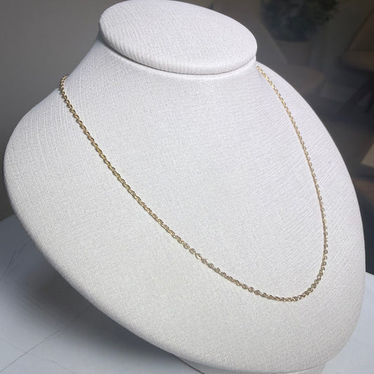Corrente Elo Bailarina 70cm em ouro 18k