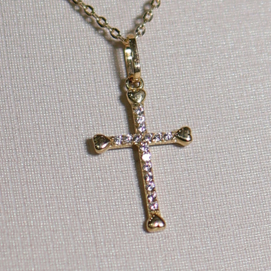 Pingente Crucifixo Cravejado em ouro 18k