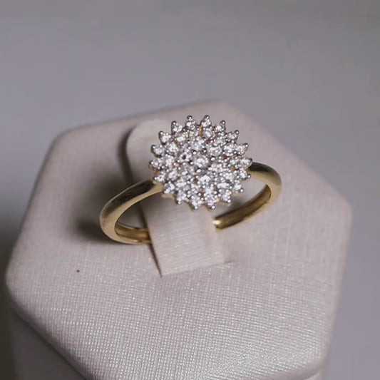Anel Pavê com Diamantes em ouro 18k